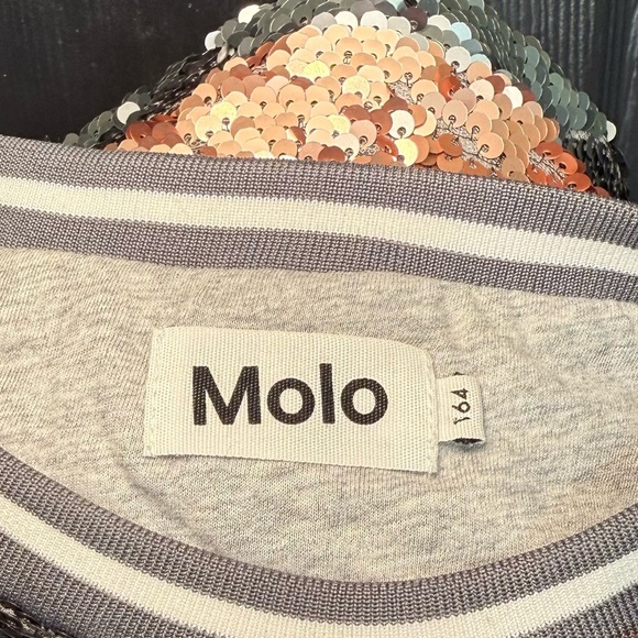 MOLO SIZE 164 Sequin Sweatshirt Size 14 US - Picture 2 of 8